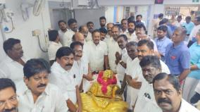 aiadmk-handed-over-the-gold-shield-received-to-devar-memorial-in-charge