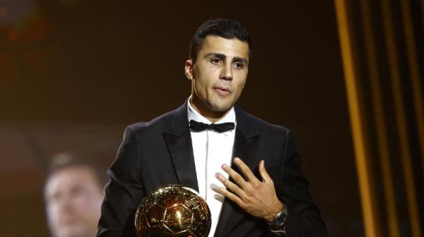 Spanish midfielder Rodri wins Ballon d Or for best football player