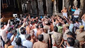 dikshitars-protest-against-renovation-of-shree-thillai-govindaraja-perumal-shrine-flag-tree-in-chidambaram-nataraja-temple