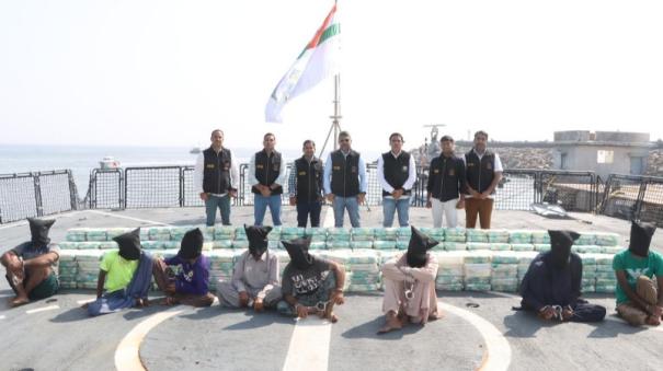 NCB-Navy-Gujarat ATS joint operation: 700 kg of Meth seized in territorial waters off Porbandar