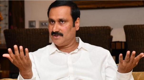 Anbumani requested that the Finance Commission should allocate 50 percent of the tax revenue from Tamil Nadu to Tamil Nadu.