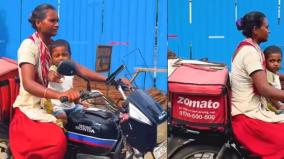 woman-takes-along-child-while-working-as-zomato-delivery-agent-in-gujarat