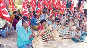 protest-in-front-of-the-collector-office-demanding-the-tribal-caste-certificate