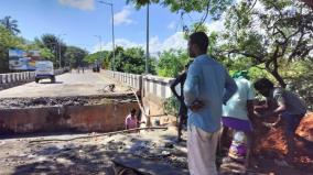 traffic-halted-again-due-to-damage-to-bridge-on-cuddalore-puducherry-road