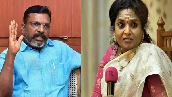 Tamilisai questions Adhav's suspension and Thirumavalavans next move?