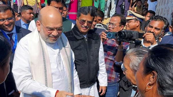 Minister Amit Shah meets Tripura Bru tribals