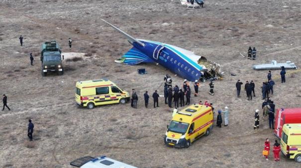 Russia-bound Azerbaijan Airlines plane crashes near Kazakhstan's Aktau