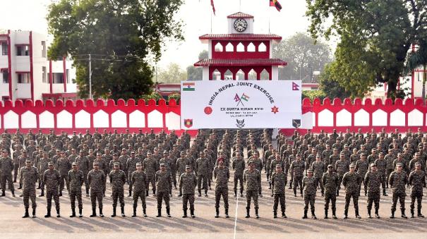 The Indian Army contingent comprising 334 personnel departed for Nepal today to participate in Joint Military Exercise