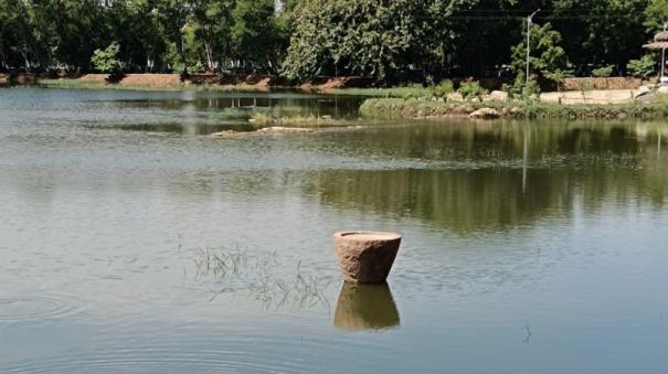 A century-old stone swing machine in the Madurai HC bench premises