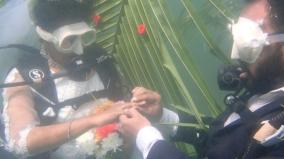 couple-gets-married-for-the-first-time-in-deep-sea-at-puducherry