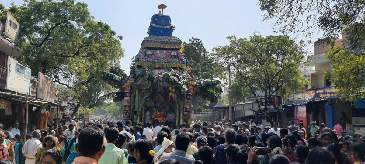 கழுகுமலை-கழுகாசலமூர்த்தி-கோயிலில்-தைப்பூச-தேரோட்டம்:-வடம்-பிடித்து-தேர்-இழுத்த-பக்தர்கள்