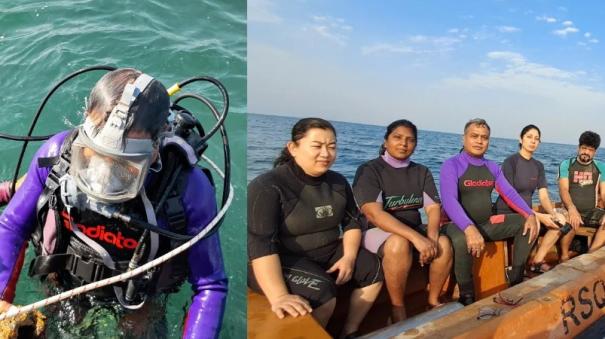 Archaeological team conducts underwater exploration in Dwarka sea