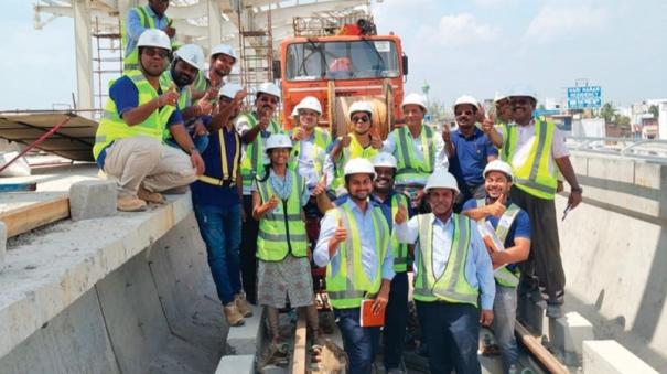 Second phase Chennai Metro Rail Project: Mullai Thottam - Karayanchavadi Flyover Work Finished