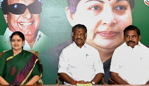 sasikala-dinakaran-must-be-inducted-in-partyadmk-cadres-demand-in-the-presence-of-the-ops