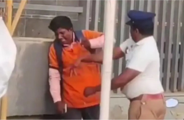 coimbatore-police-officer-brutally-assaults-swiggy-employee-at-bus-stop