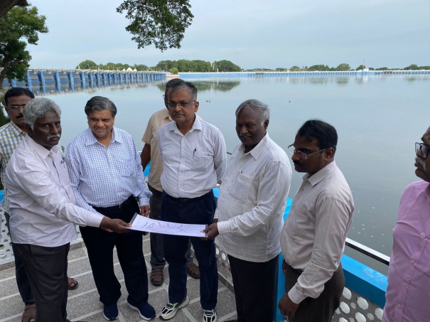 cauvery-management-commission-team-inspect-the-kallanai