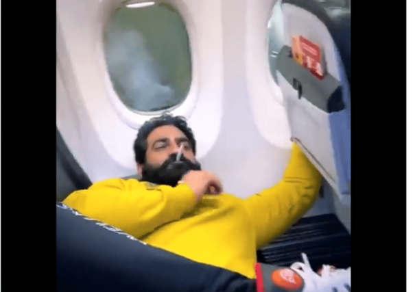 video-of-gurgaon-insta-influencer-smoking-in-plane-flagged-on-twitter