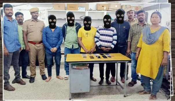 money-cheated-from-woman-by-sms-sent-delhi-gang-caught-by-theni-police