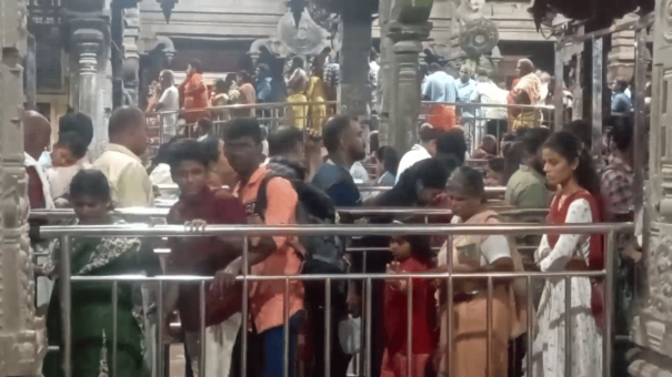 devotee-fainted-for-over-crowd-at-rameswaram-temple