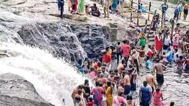allowed-to-bathe-on-kumbakarai-waterfall-as-the-flow-of-water-is-steady