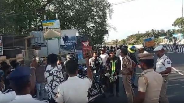 bike-race-on-ecr-road-police-warn-youth