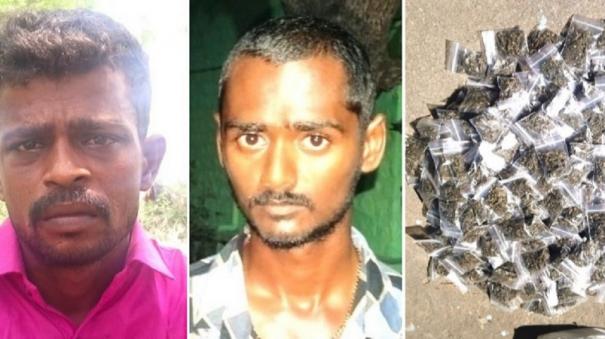 two-arrested-for-selling-kanja-on-virudhunagar-one-kg-of-kanja-seized