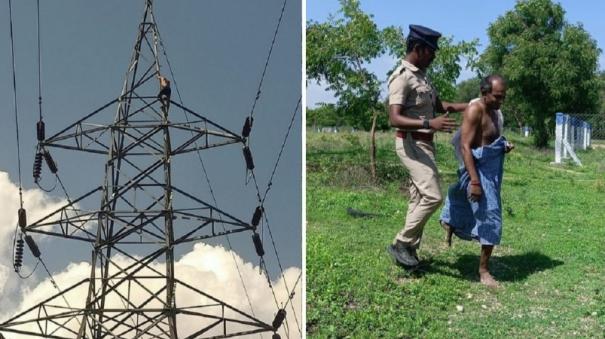 tiruppur-drunk-man-who-claims-power-tower-police-safely-rescued
