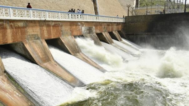 opening-of-vaigai-dam-for-first-irrigation-3-collectors-jointly-inaugurated