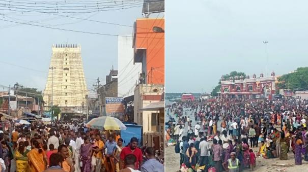 thousands-of-devotees-take-a-holy-dip-in-rameswaram-on-the-occasion-of-ani-amavasai