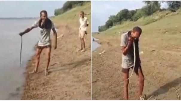 a-video-of-a-robber-bitten-and-eaten-by-a-snake-in-uttar-pradesh-has-gone-viral