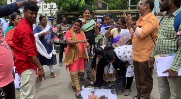 protest-demanding-action-against-those-who-insulted-differently-abled-in-covai