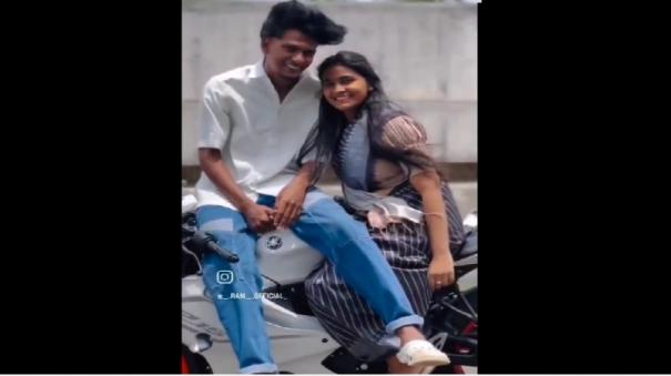 girlfriend-rode-the-bike-with-her-boyfriend-on-the-bike-and-took-the-reels-police-imposed-fine-of-rs-13-thousand-on-the-romance-couple