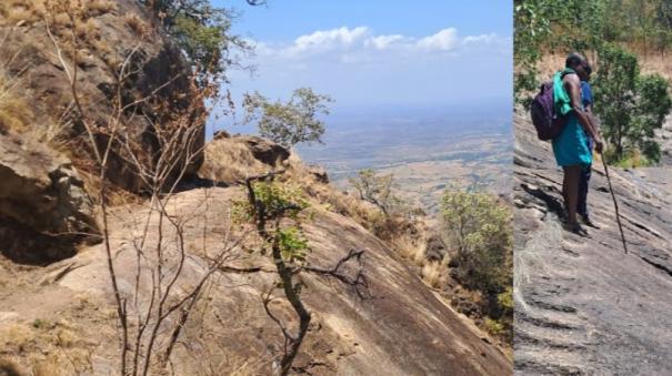 the-forest-department-is-stubborn-devotees-going-to-sathuragiri-through-dangerous-mountain-pass