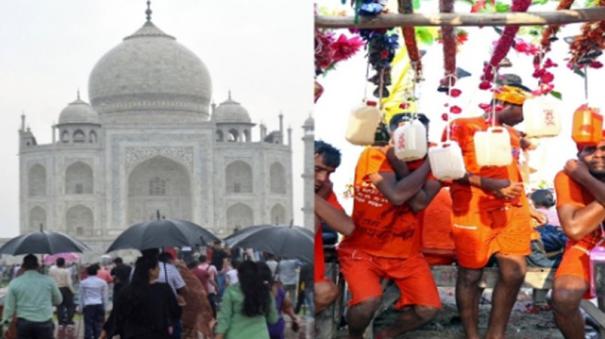 kanwariya-tries-to-offer-gangajal-at-taj-mahal-was-halted-by-the-authorities