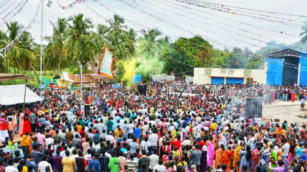 dindigul-muttazhagupatti-st-sebastian-temple-flag-hoisting-ceremony