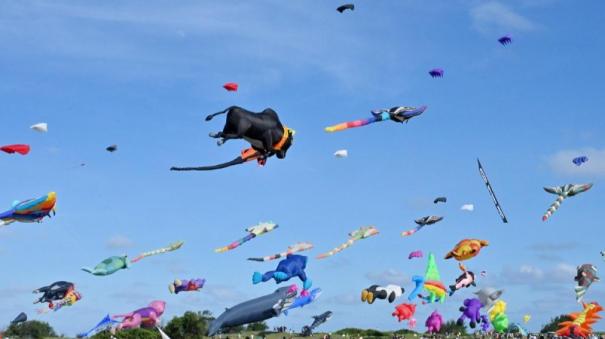 third-international-kite-festival-started-at-thiruvidanthai-beach