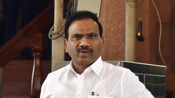 dmk-mp-a-raja-appears-on-court-for-ed-case