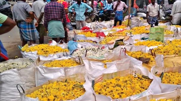 white-marigold-sales-fall-on-hosur-due-to-onam-celebrations-on-kerala