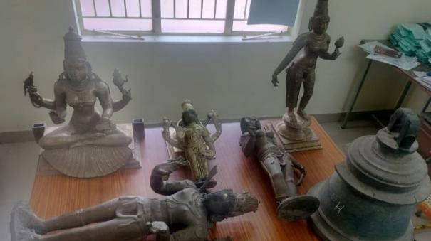 pawn-dealer-arrested-for-sami-idols-near-papanasam-5-idols-big-bell-recover