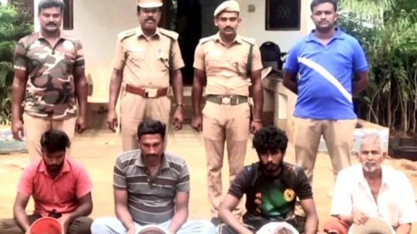 4-people-arrested-for-hunting-wild-boar-on-periyakulam