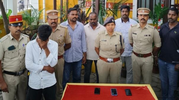 four-people-including-polytechnic-student-arrested-on-puducherry-for-serial-cell-phone-theft