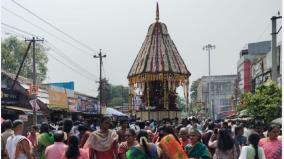 சிதம்பரம் ஸ்ரீ சிவகாமசுந்தரி அம்மன் கோயில் தேரோட்டம் கோலாகலம்