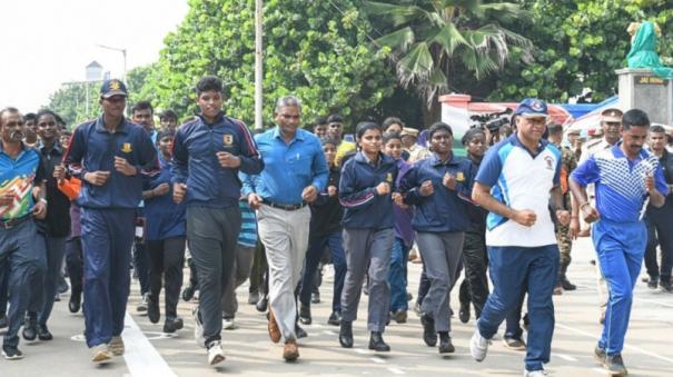 national-unity-day-run-puducherry-governor-cm-students-participates