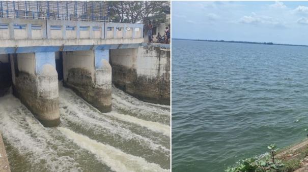 due-to-continuous-rain-in-the-catchment-area-water-discharge-from-veeranam-lake