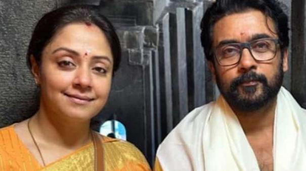 actor-suriya-and-jyotika-went-to-karnataka-temple