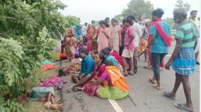 மாமல்லபுரம் அருகே பரிதாபம் - கால்நடைகளை மேய்த்துக்கொண்டிருந்த 5 பெண்கள் கார் மோதி உயிரிழப்பு