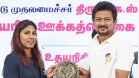 12-வது முறையாக தேசிய வாள் வீச்சுப் போட்டியில் தங்கம்: பவானி தேவிக்கு உதயநிதி வாழ்த்து